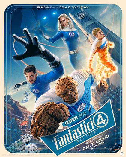17 AGOSTO – CINEMA – All’Arena Eliseo il Film              “I Fantastici 4 – Gli Inizi”