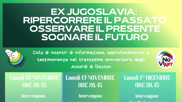 17 NOVEMBRE – INCONTRI – Ex Jugoslavia ripercorrere il passato osservare il presente sognare il futuro presso Sala Campostrino