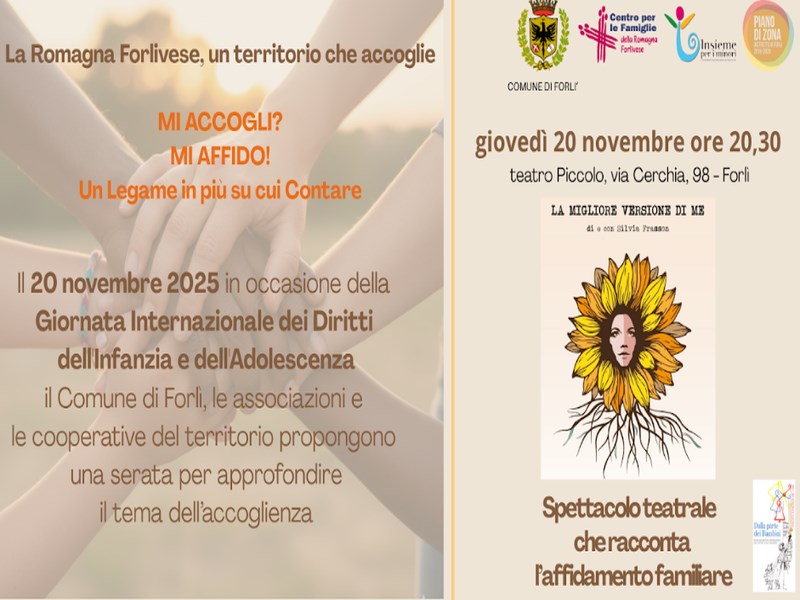 20 NOVEMBRE – TEATRO – Al Piccolo “LA MIGLIORE VERSIONE DI ME”