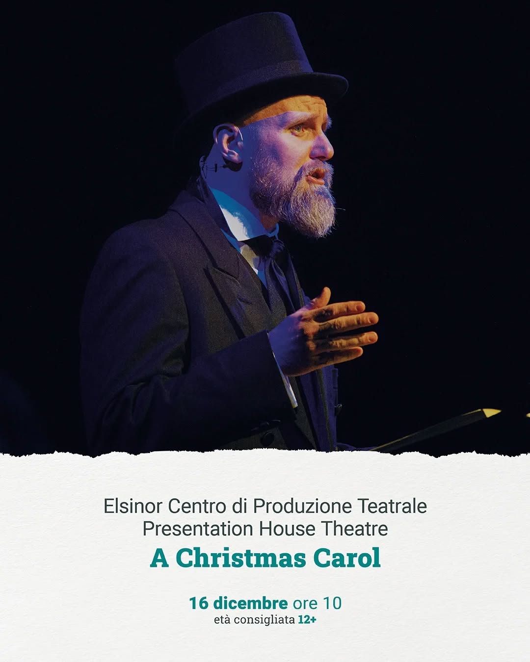 16 DICEMBRE – TEATRO – Alle ore 10 di mattina al Teatro Testori “A Christmas Carol “