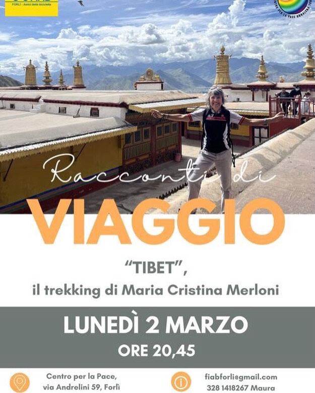 2 MARZO 2026 – INCONTRI – Al Fiab continuano i racconti di viaggio oggi si parla di TIBET