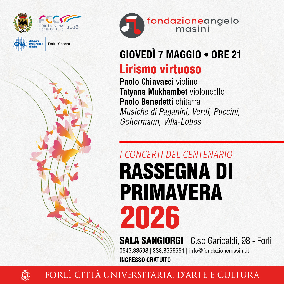 7 MAGGIO 2026 – CONCERTO – Lirismo Virtuoso alla Sala Sangiorgi