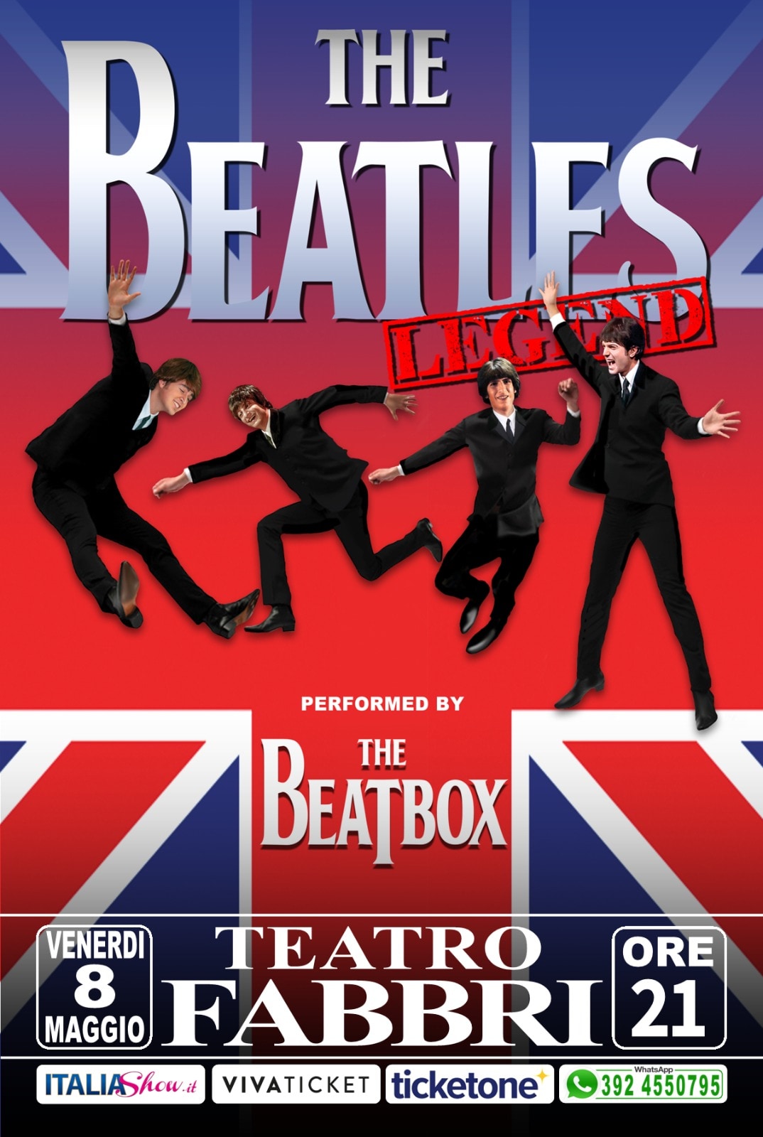8 MAGGIO 2026 – CONCERTO – Al Diego Fabbri “THE BEATLES LEGENDS con i THE BEATBOX