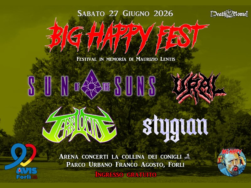 27 GIUGNO 2026 – EVENTO CONCERTO BIG HAPPY FEST al Parco Urbano