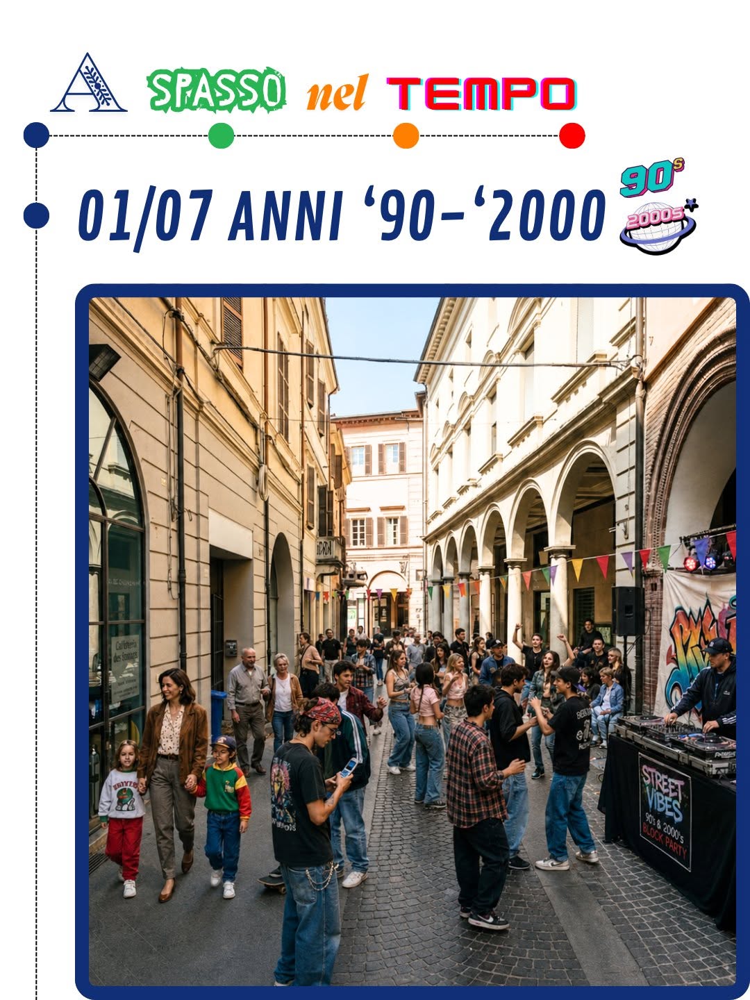 1 LUGLIO  2026 – EVENTO Mercoledì del Cuore “A spasso nel Tempo ” Gli anni 90/2000 ”   Programma della serata