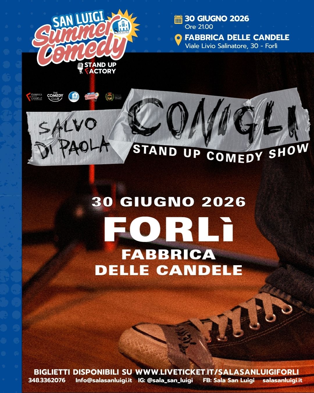 30 GIUGNO 2026 – TEATRO – Alla Fabbrica delle Candele  Salvo Di Paola con “Conigli”