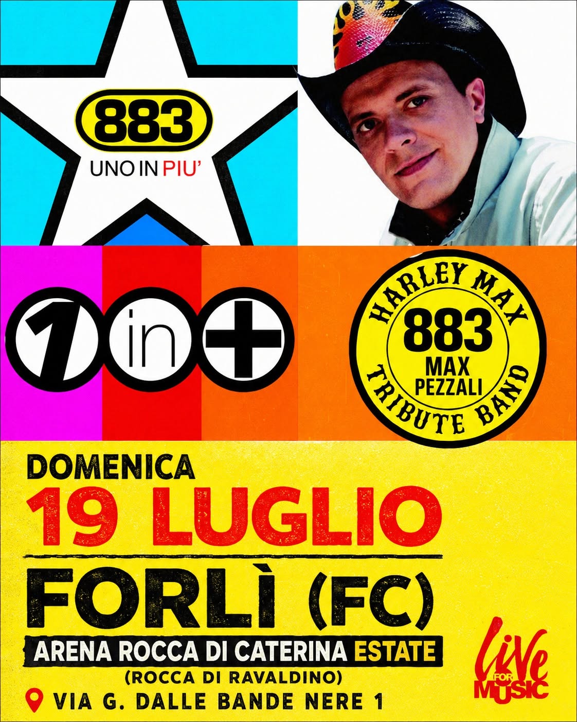 19 LUGLIO 2026 – CONCERTO – All’Arena della Rocca gli HARLEY MAX Tribute Band 883