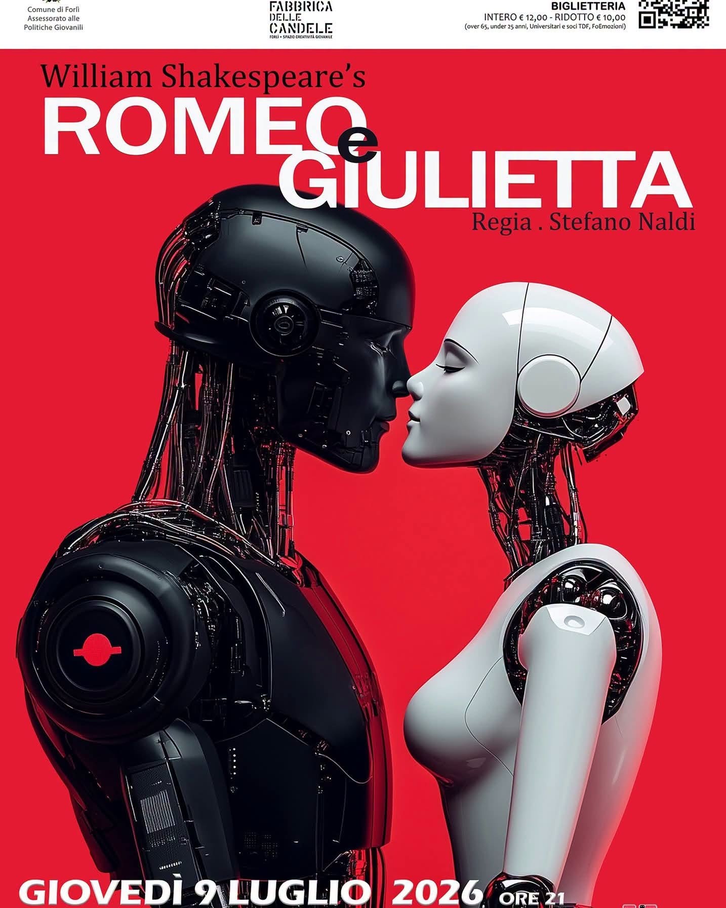 9 LUGLIO 2026 – TEATRO –    Alla Fabbrica delle candele ROMEO E GIULIETTA