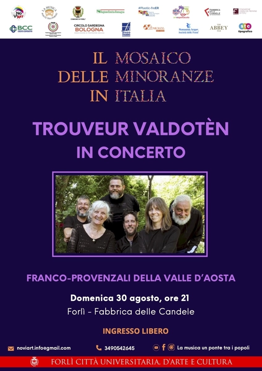 30 AGOSTO 2026 – CONCERTO Alla Fabbrica delle Candele TROUVER VALDOTEN