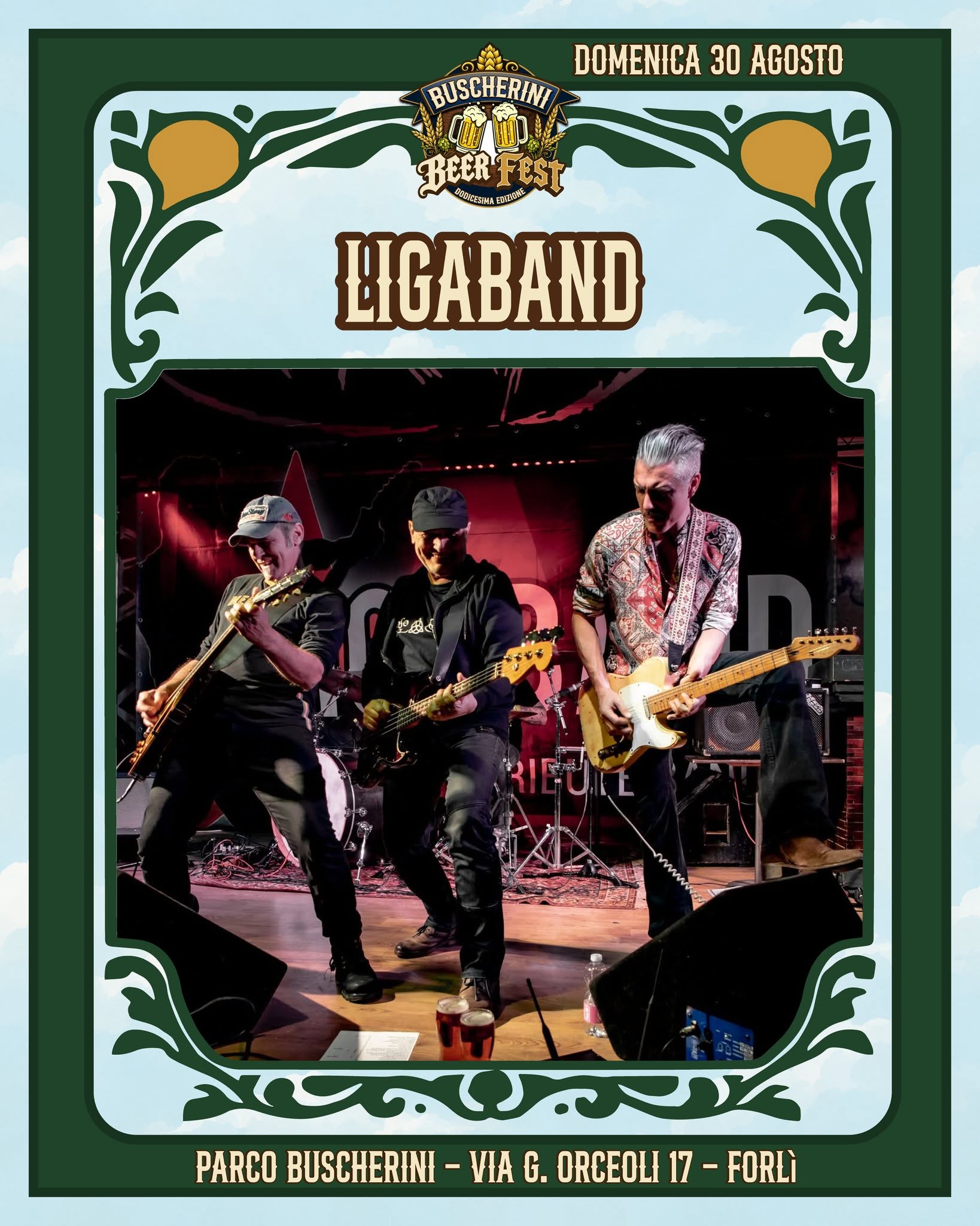 30 AGOSTO 2026 – CONCERTO – Al Buscherini Beer Fest Ligaband – Tributo a Ligabue